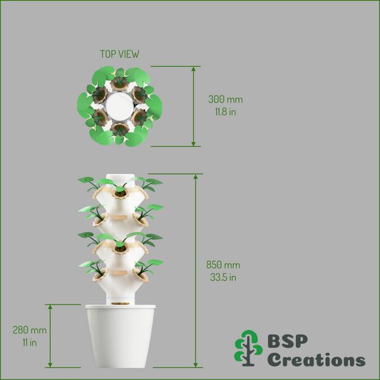 Small Hydroponic Tower (12Pods)