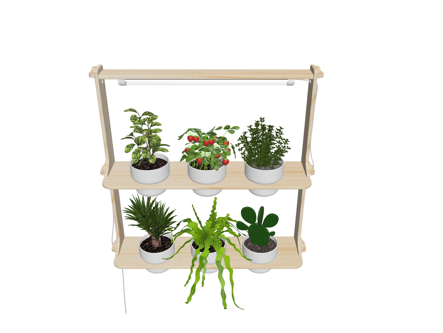 Plant Shelf Wall Mount With Grow Lights