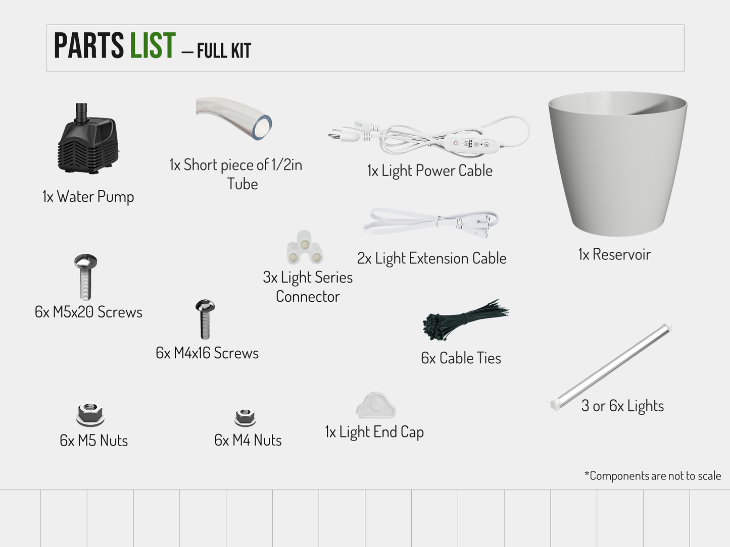 DIY Hydroponic Tower Parts Kit