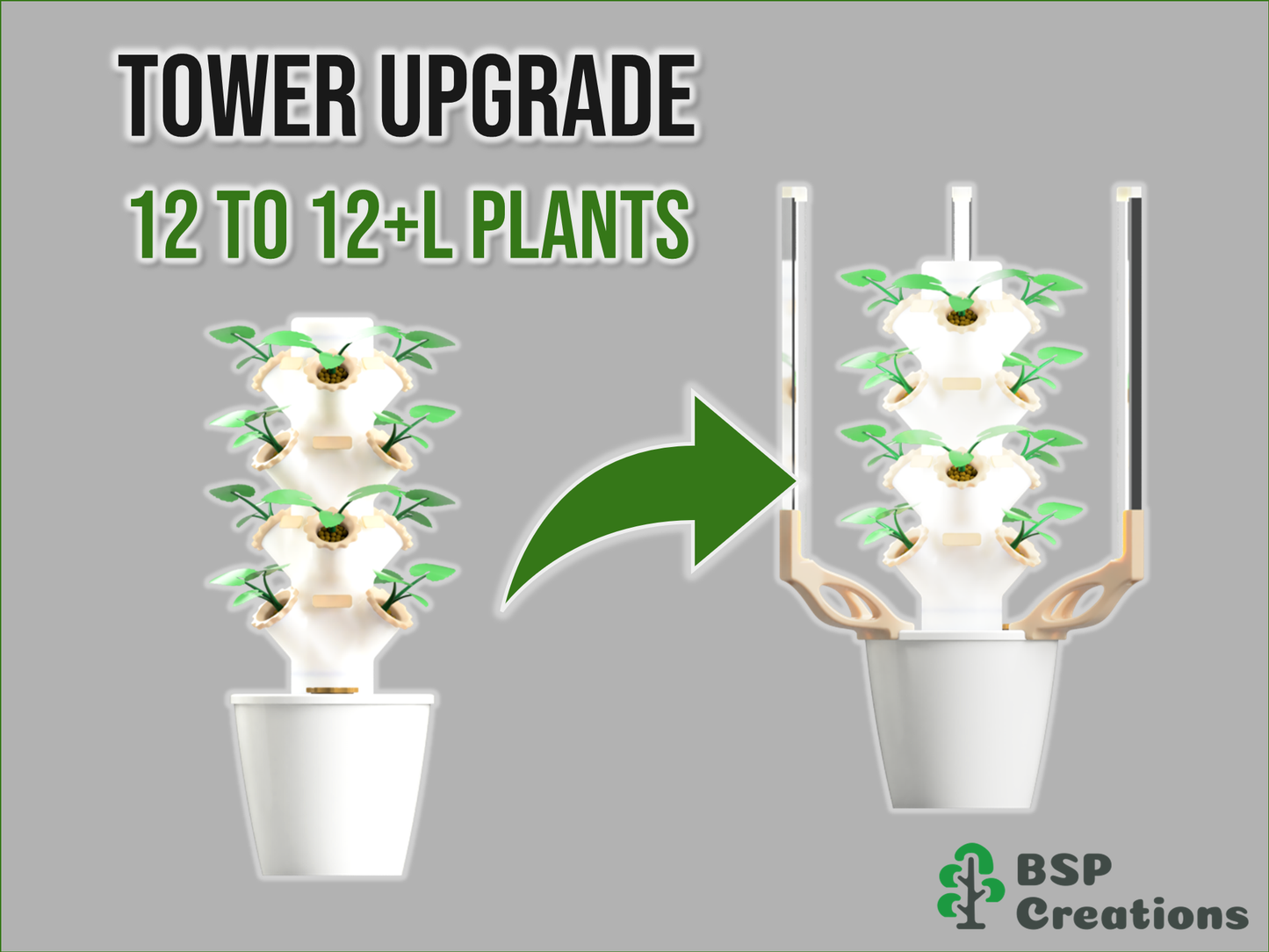 Hydroponic Tower Upgrade | 12 to 12 Plants + Lights