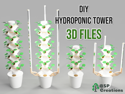 DIY 3D Printed Hydroponic Tower Digital Files